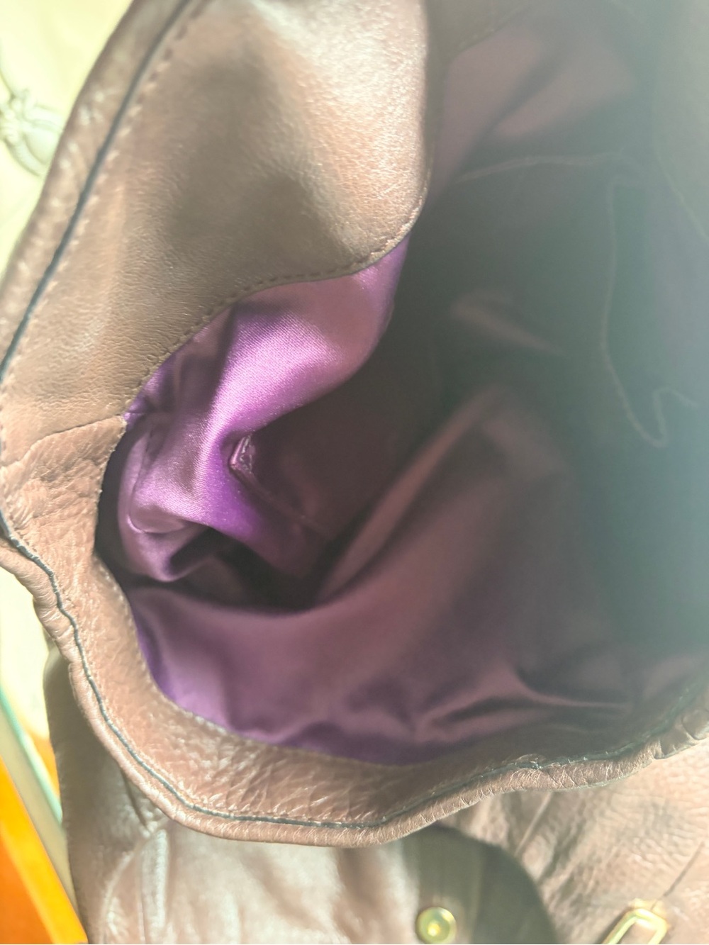 Coach Dark Brown Pebbled Leather Hobo Bag - Picture 7 of 9